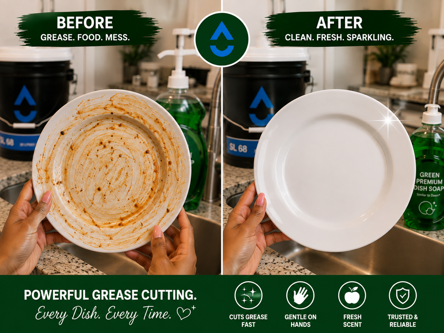 💚5 Gallons of Green Premium Dish Soap🫧